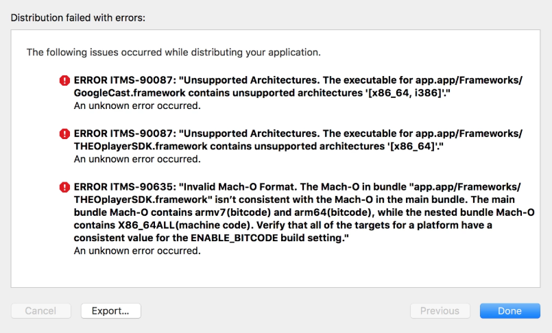 iOS build app error