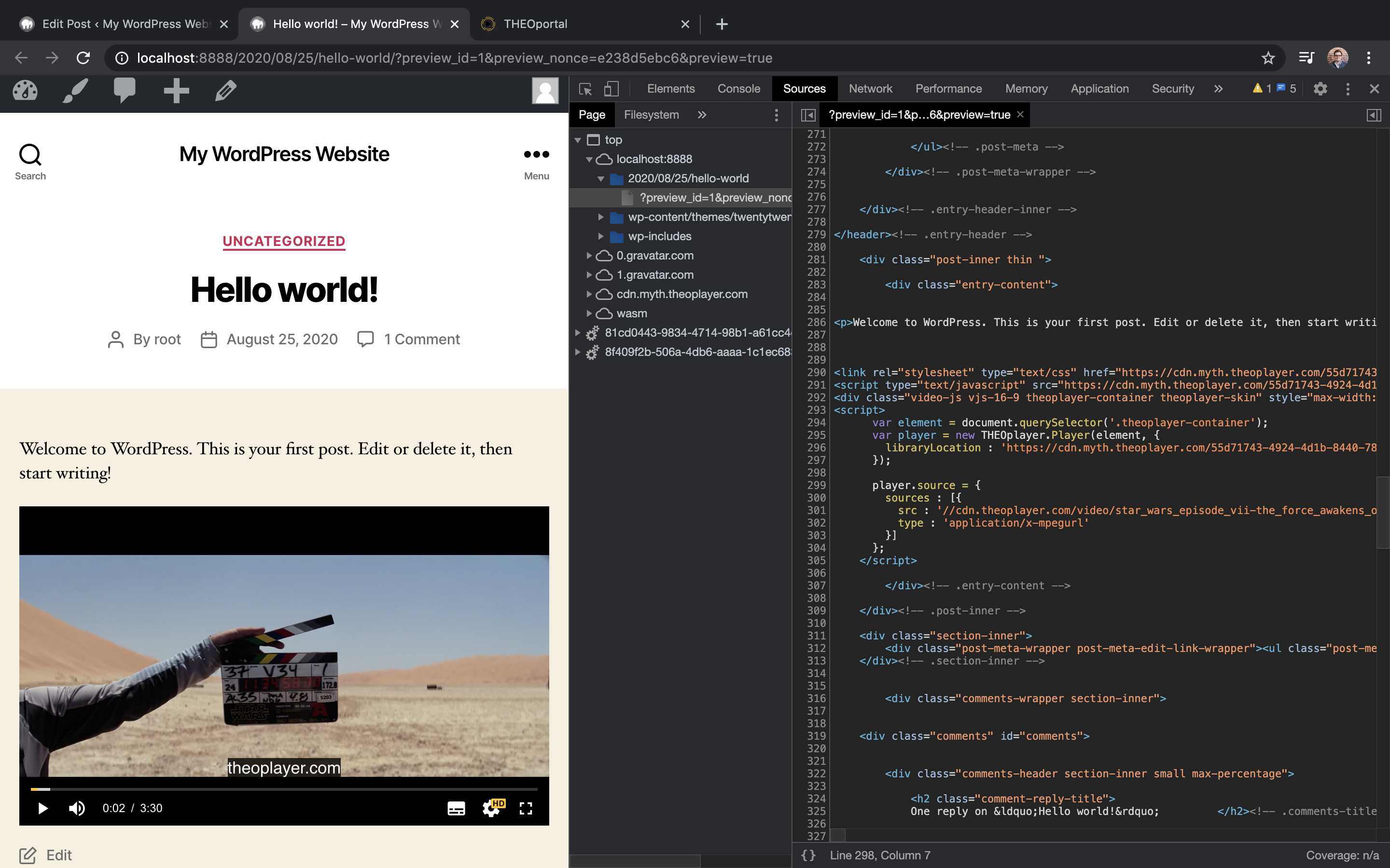 WordPress Demo Screenshot